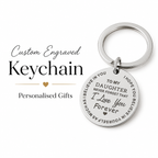 Personalized Double-Sided "To My Daughter" Keychain