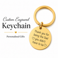 Personalized Double-Sided Engraved Dad Keychain