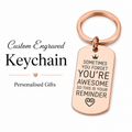Personalized "Daily Reminder" Motivational Keychain