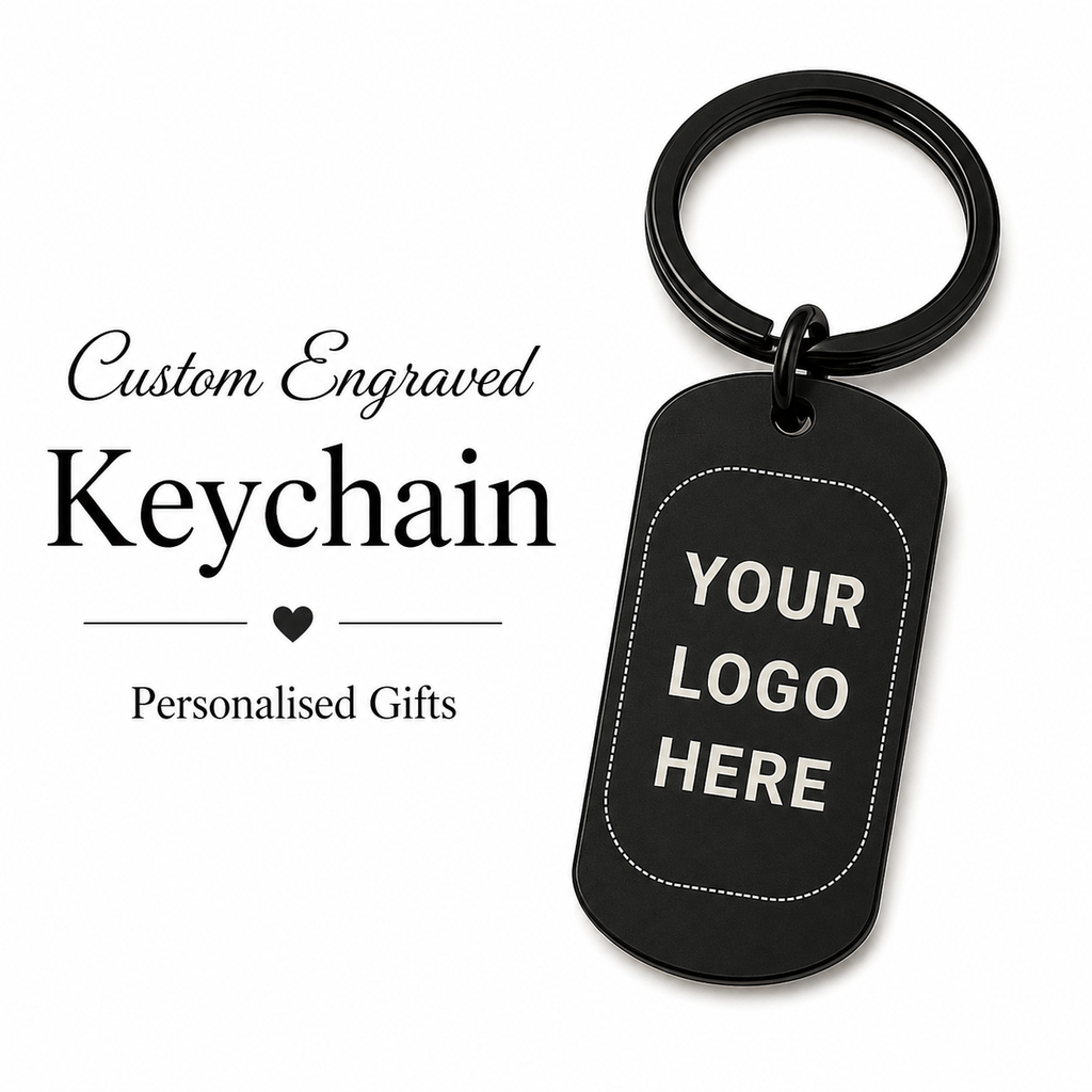 Custom Logo Engraved Corporate Keyring