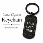 Custom Logo Engraved Corporate Keyring