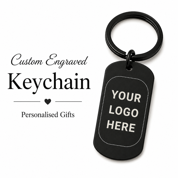 Custom Logo Engraved Corporate Keyring