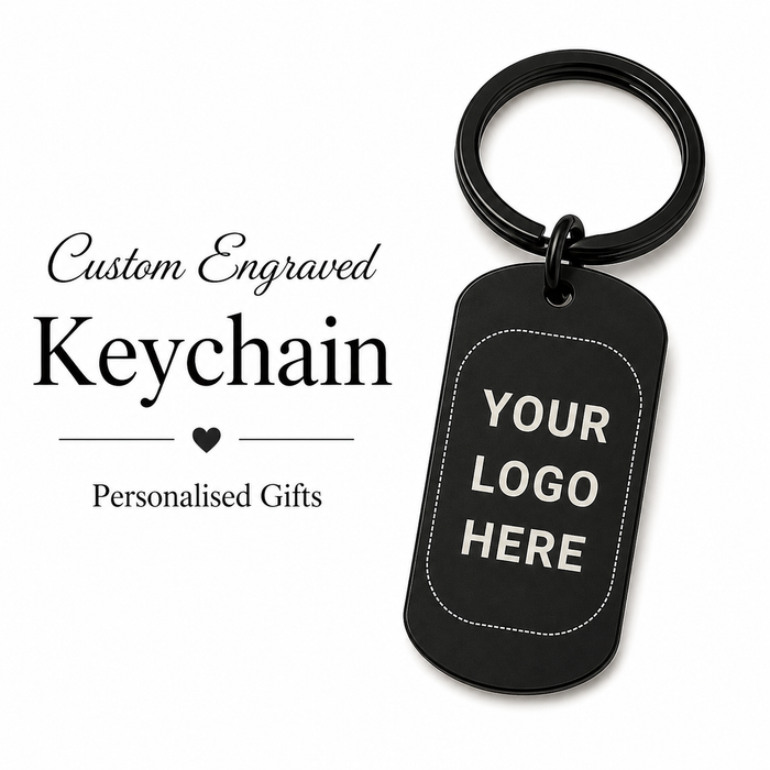 Custom Logo Engraved Corporate Keyring