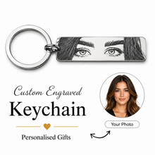 Personalised Engraved Soulmate Eye Keychain