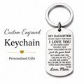 Personalized "To My Daughter" Love Mom Keychain