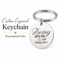 Personalized Romantic "Love Quote" Engraved Keychain