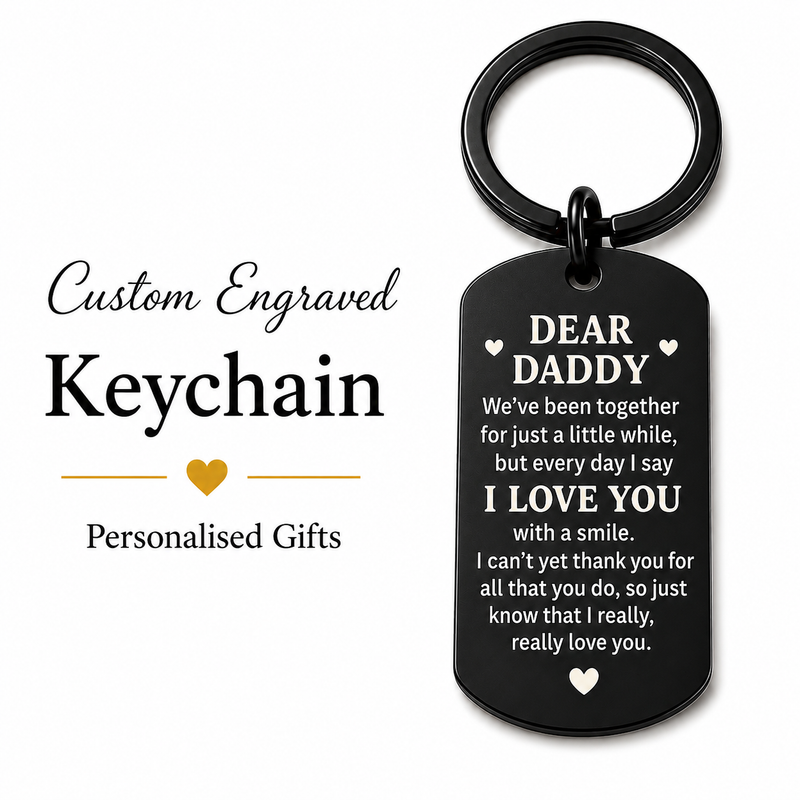 Daughter Keychain, Personalized Engraved Gift