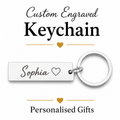 Custom Name Keychain, Personalized Engraved Gift