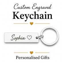 Custom Name Keychain, Personalized Engraved Gift