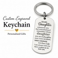 Daughter Engraved Keyring, Personalized Gift