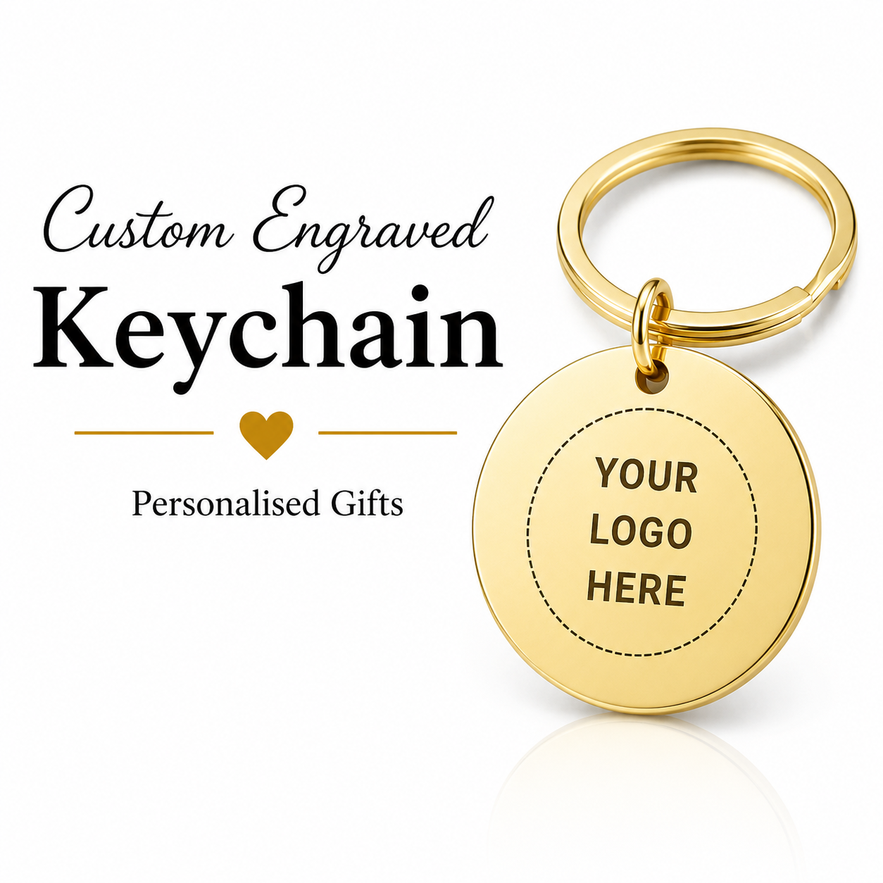 Custom Logo Keychain, Personalised Business Gift