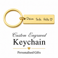 Handwriting Drive Safe Keychain, Personalized Gift for Dad
