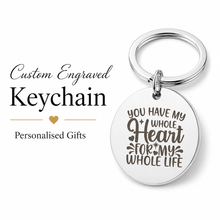 Photo Sketch Keychain, Engraved Anniversary Gift