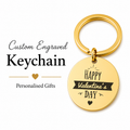 Valentine’s Day Keychain, Dual-Sided Photo & Text Gift