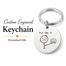 Photo Sketch Keychain, Double-Sided Engraved Gift