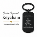 Valentine’s Day Photo Keychain, Custom Engraved Keyring