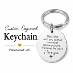 "I Love You" Keyring, Custom Photo Sketch Gift