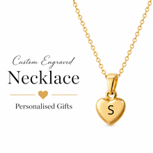 Personalised Engraved Heart Initial Necklace