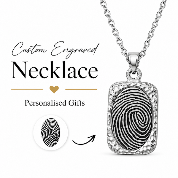 Personalised Engraved Fingerprint Necklace
