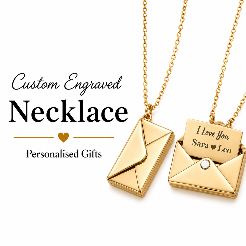 Personalised Envelope Message Necklace