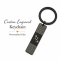 Arabic "Custom Name" Engraved Rectangle Keychain