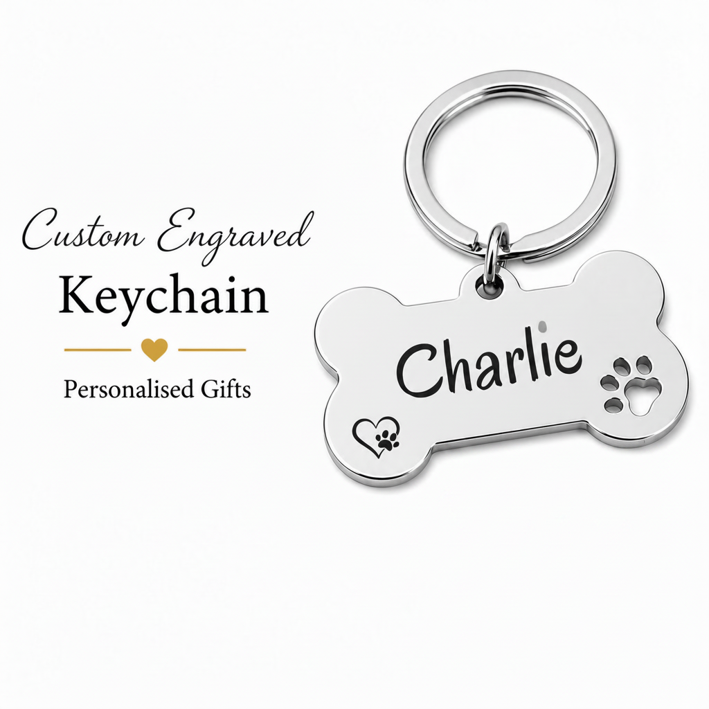 Engraved Bone Pet ID Tag