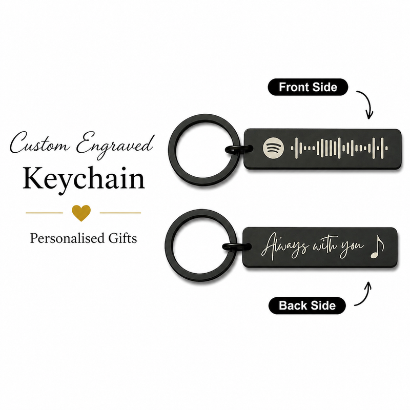 Personalised Scannable Spotify Song Keychain