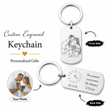 Personalised Photo Birth Date Keychain