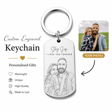 Personalised Custom Photo & Sketch Keychain