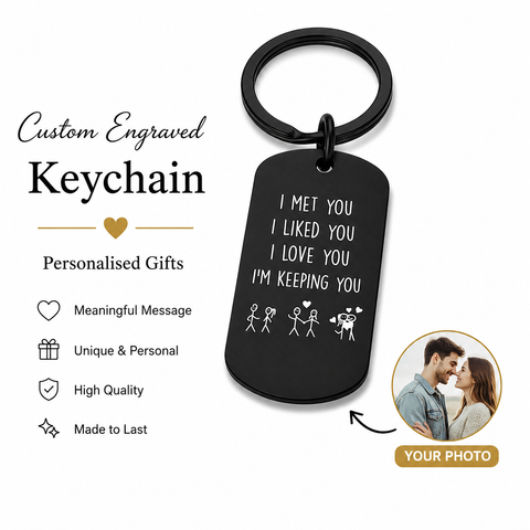 Personalised "I'm Keeping You" Photo Keychain