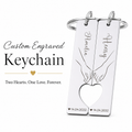 Personalised Interlocking Heart Puzzle Keychains