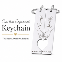 Personalised Interlocking Heart Puzzle Keychains
