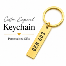 Personalised  Rectangle License Plate Keychain