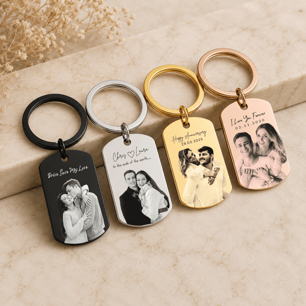 Personalised Custom Photo & Sketch Keychain