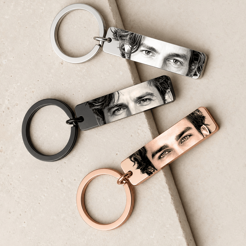 Eye Photo Engraved Keyring
