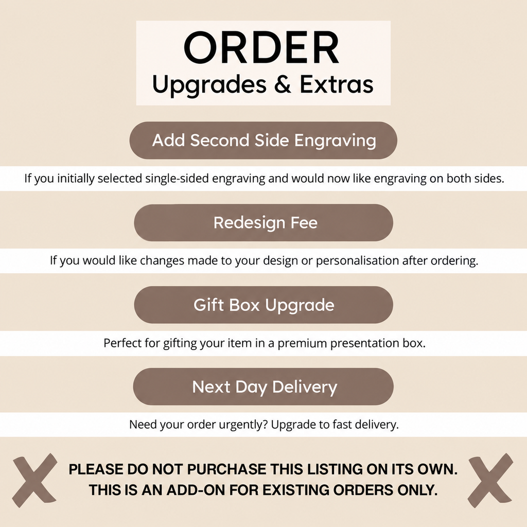 Keyring Order Upgrade – Extra Engraving & Gift Box