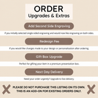 Keyring Order Upgrade – Extra Engraving & Gift Box