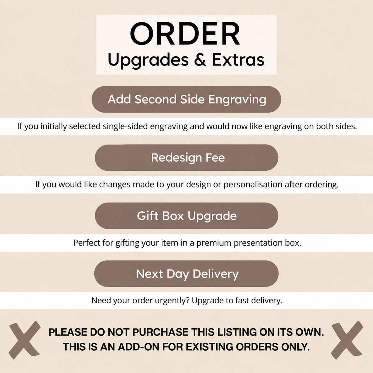 Keyring Order Upgrade – Extra Engraving & Gift Box