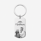 Personalised Christmas Photo Keyring – Engraved Picture Gift