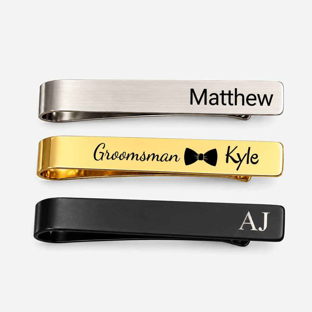 Engraved Tie Clip – Wedding Gift for Groom