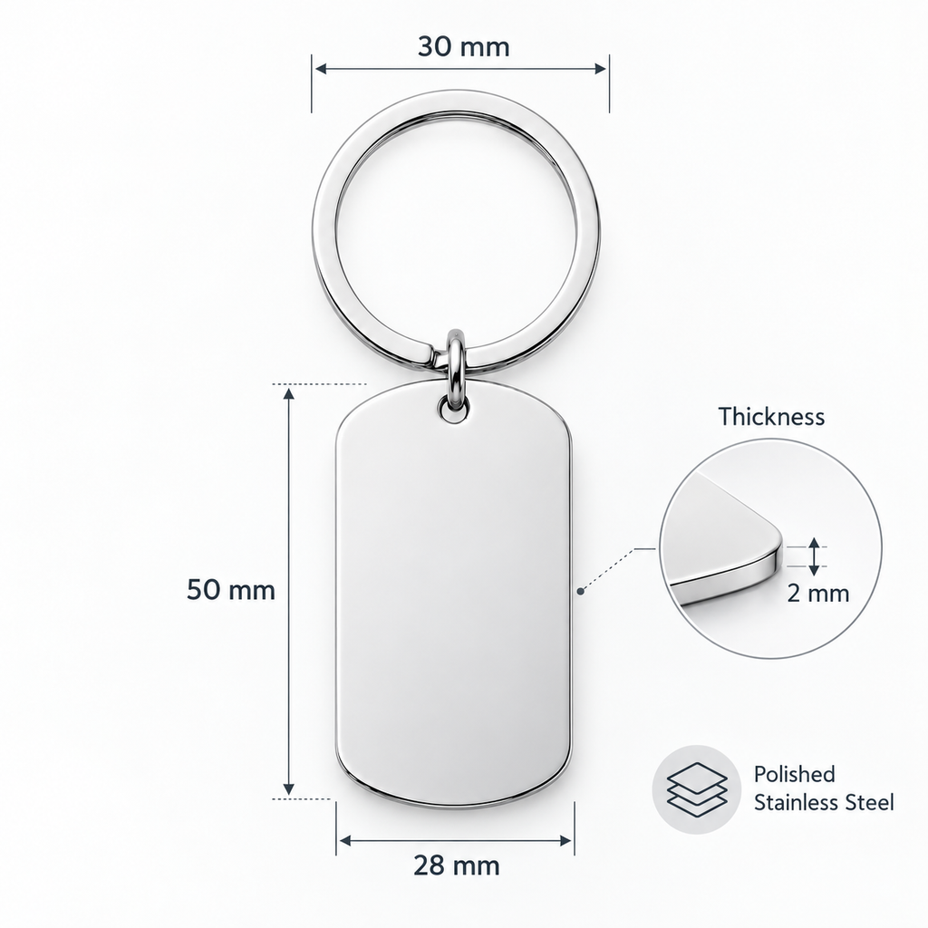 Personalised Christmas Photo Keyring – Engraved Picture Gift