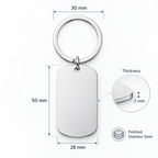 Personalised Christmas Photo Keyring – Engraved Picture Gift