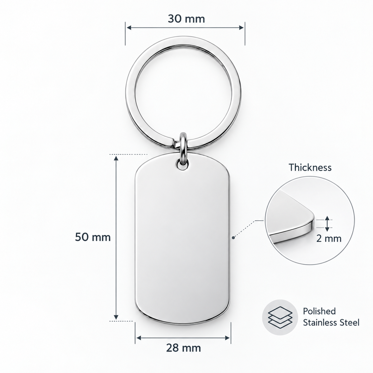 Personalised Christmas Photo Keyring – Engraved Picture Gift