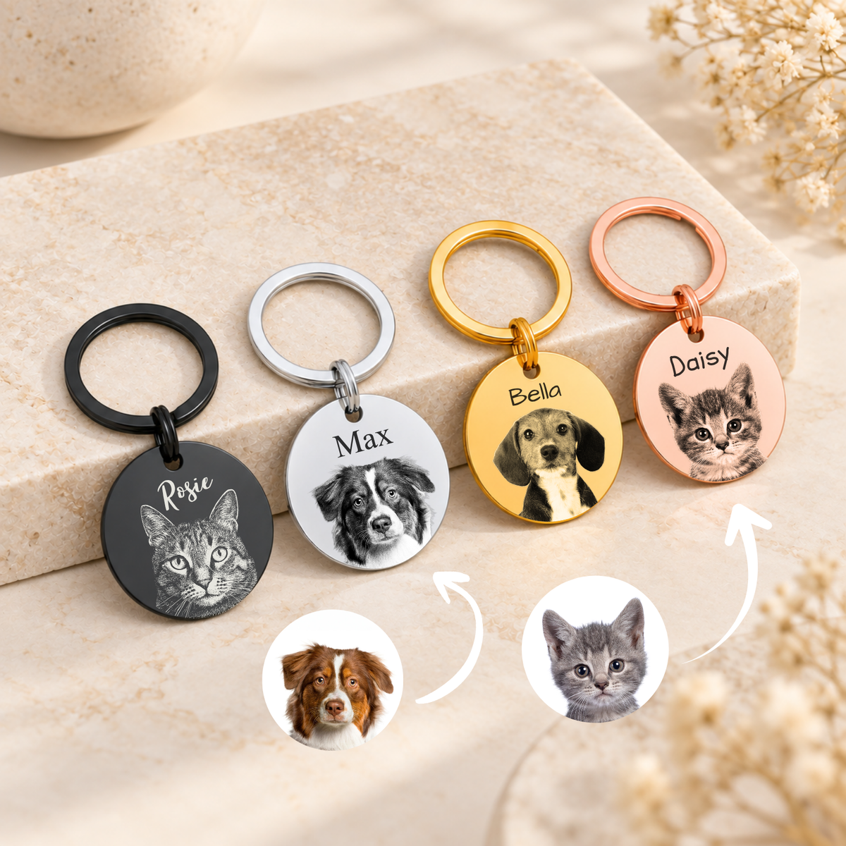 Pet Photo Keyring