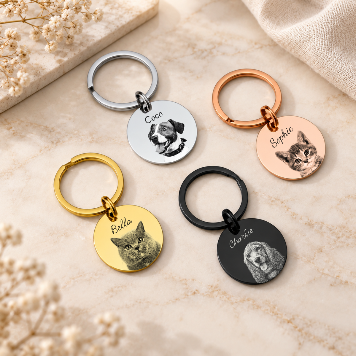 Pet Photo Keyring