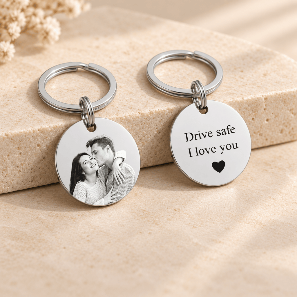 Couple Photo Keyring