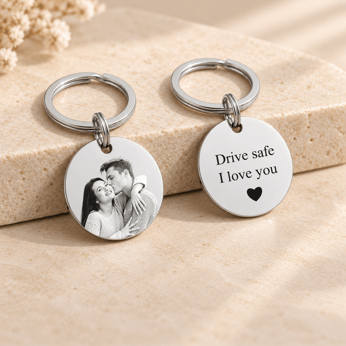 Couple Photo Keyring