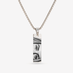Eye Photo Bar Necklace for Men