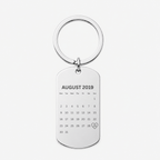 Photo Calendar Date Keyring – Personalised Couple Gift