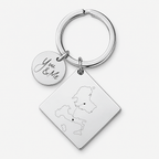 Two Country Map Keyring – Long Distance Gift
